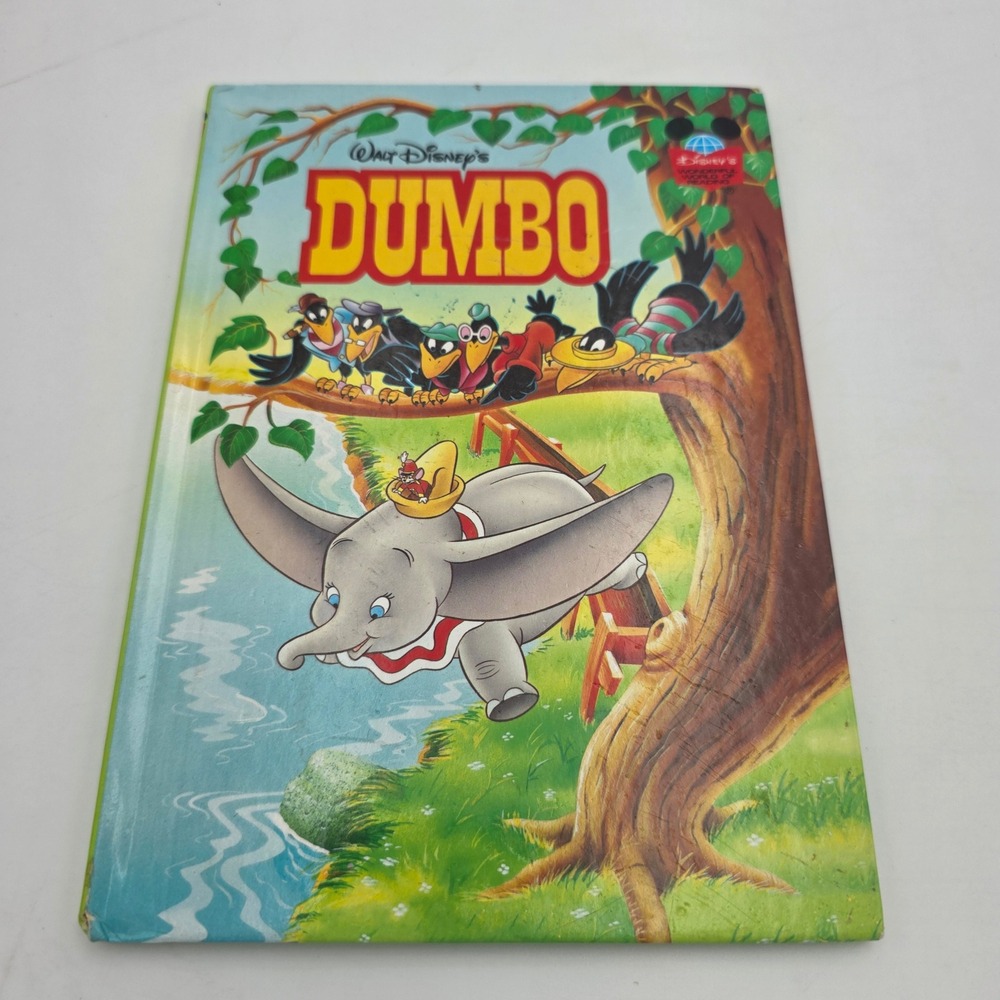 Walt Disney Dumbo Hardcover Book 1996 Grolier Wonderful World of Reading